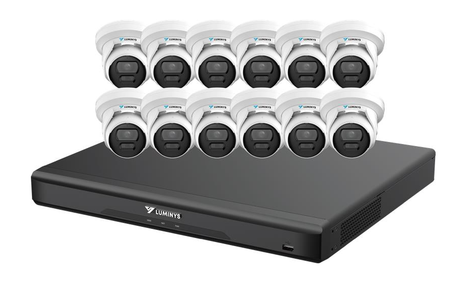 Luminys K5T-16D2A4: 16 Channel LumiDeterrent 12 x 5MP Cameras
