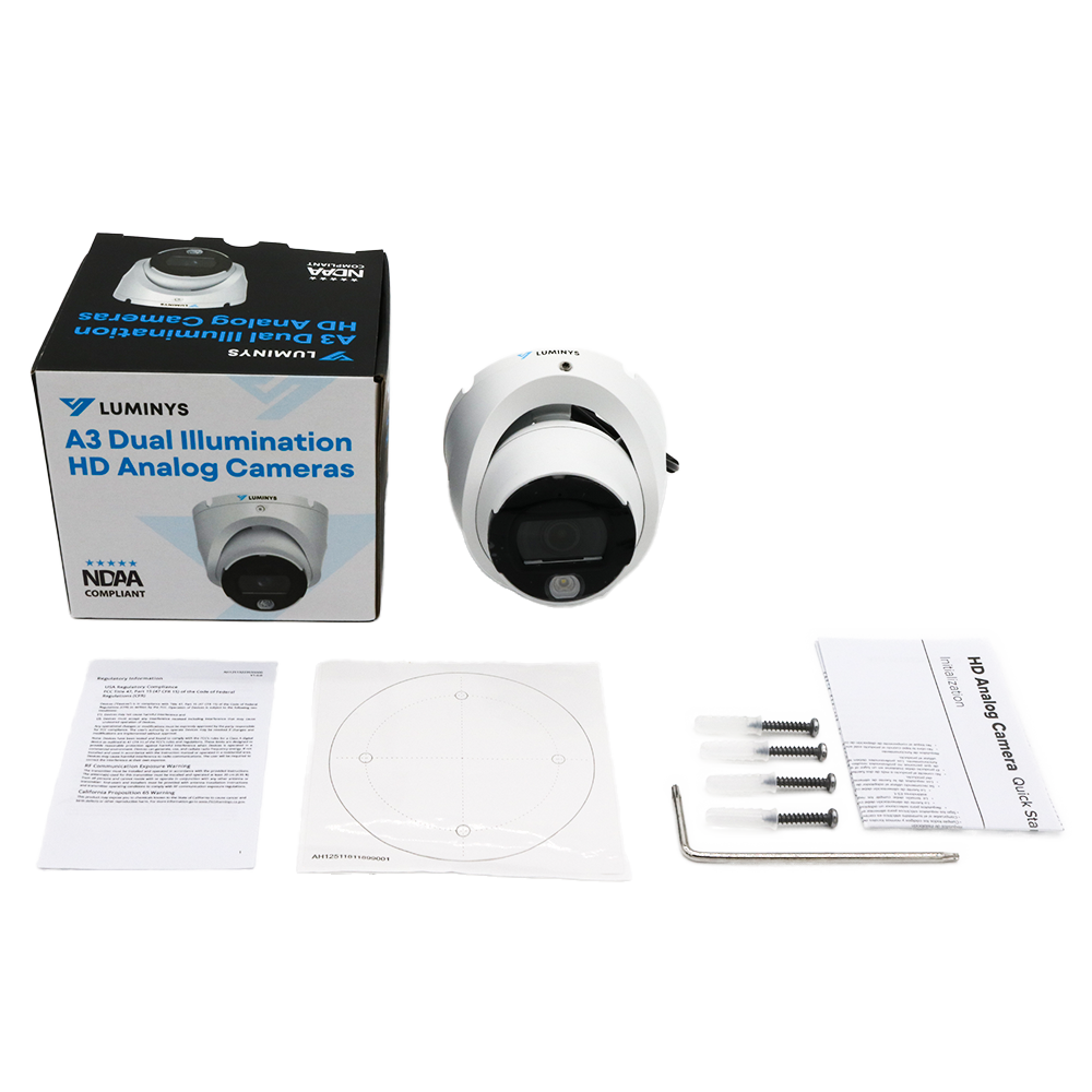 Luminys A3T-2LA2 2MP Dual-illumination Analog Turret Camera, alternate product view 5