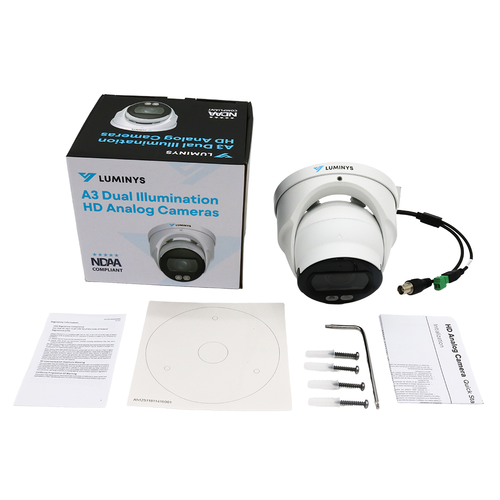 Luminys A3T-2LAV 2MP Dual-Light Analog Vari-focal Turret Camera, alternate product view 4