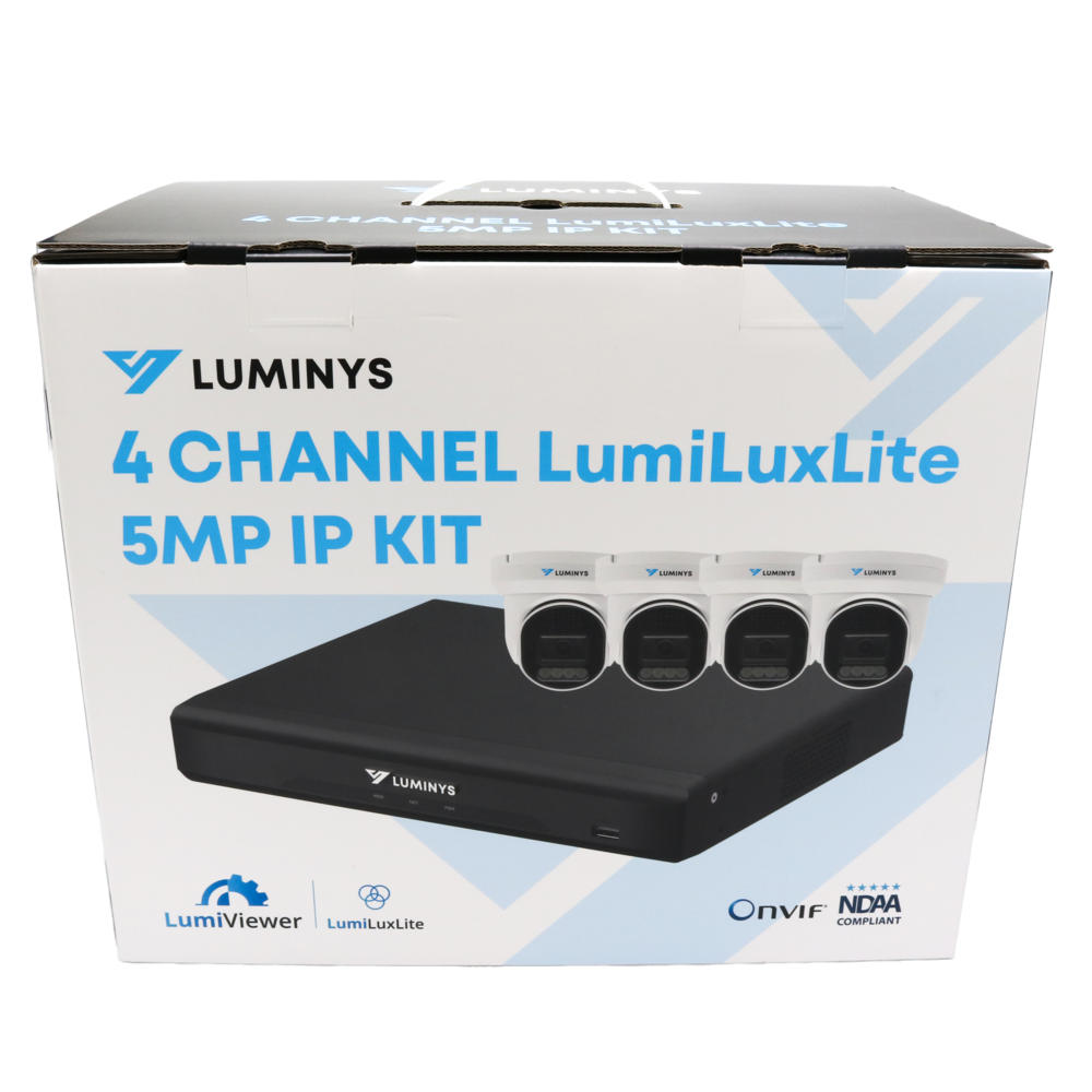 Luminys K54-4L1A2 4CH 5MP LumiLuxLite IP Kit, alternate product view 2