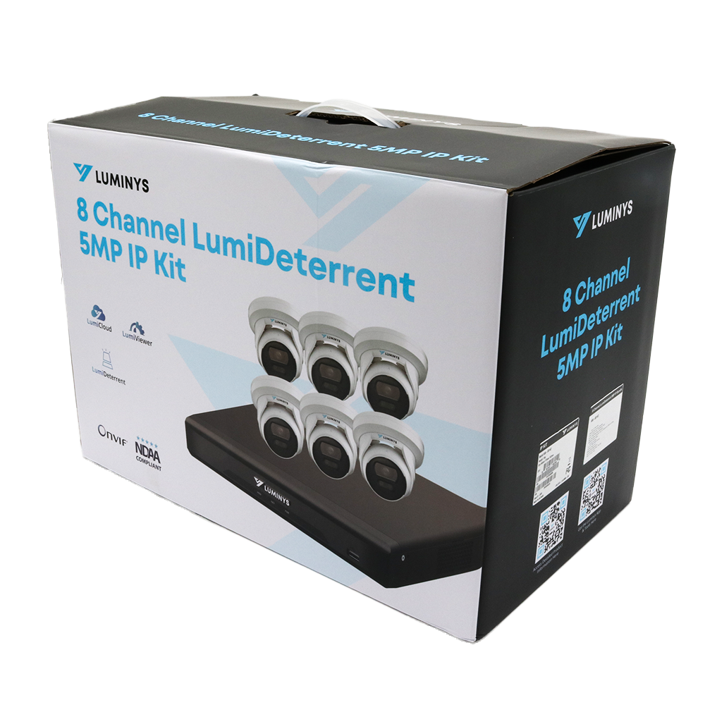 Luminys K56-8D1A2: 8 Channel LumiDeterrent 6 x 5MP Cameras, alternate product view 2