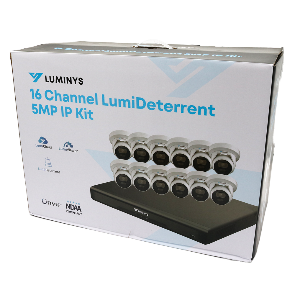 Luminys K5T-16D2A4: 16 Channel LumiDeterrent 12 x 5MP Cameras, alternate product view 2
