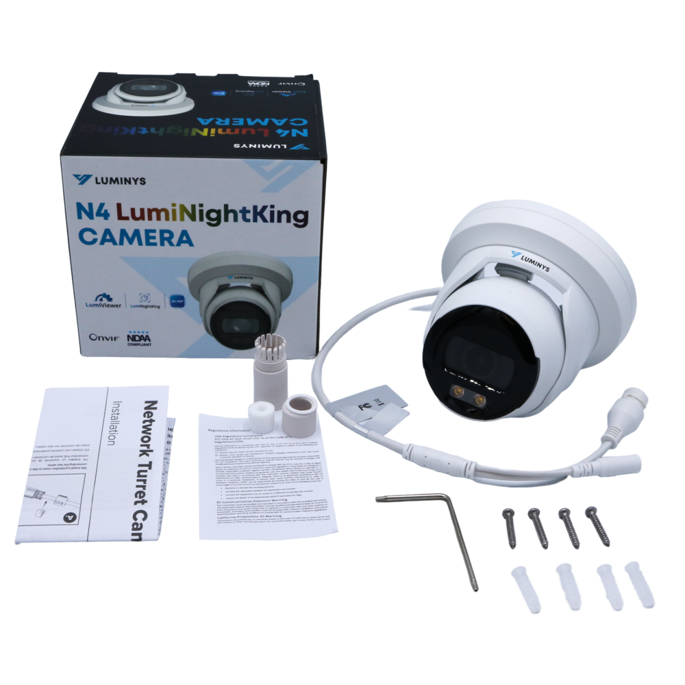 Luminys N4T-4VA2 4MP Network LumiNightKing Turret Camera (2.8mm), alternate product view 9