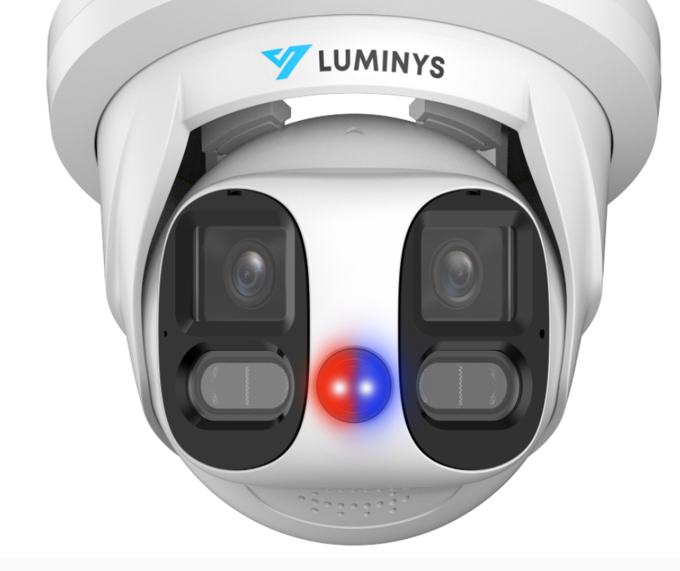 Luminys N5P-8DA2 2 x 4MP Network LumiDeterrent Stitched Turret Camera (2.8 mm), alternate product view 3