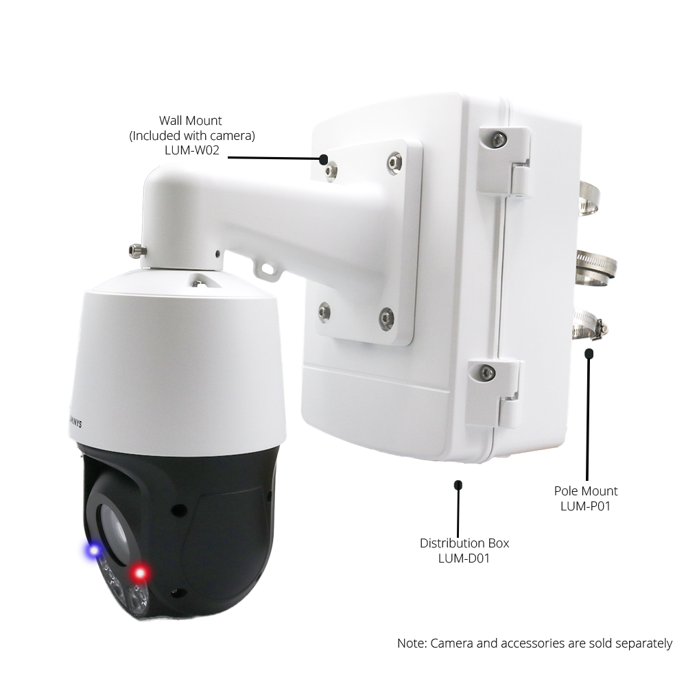 Luminys P44-8DB25 8MP Network 25x LumiDeterrent, alternate product view 7