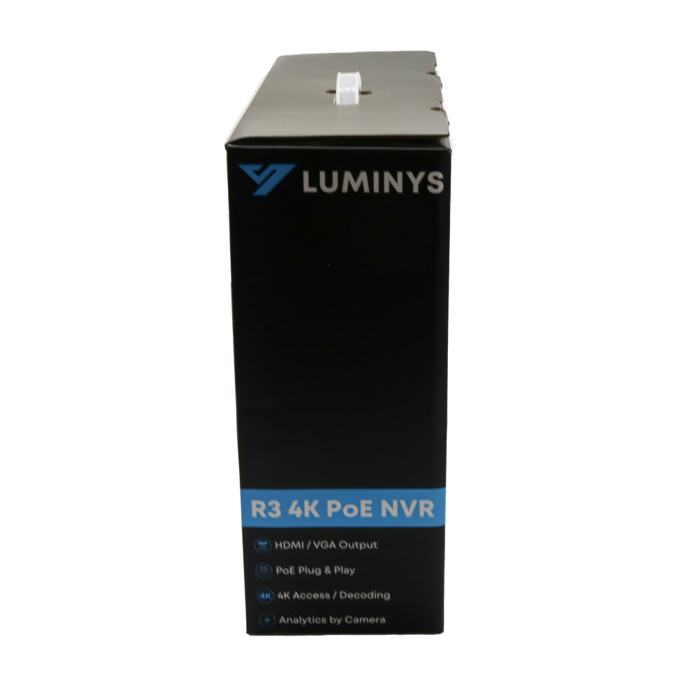 Luminys R32-8PA R3 Starter Series 8CH 4K PoE NVR, alternate product view 6