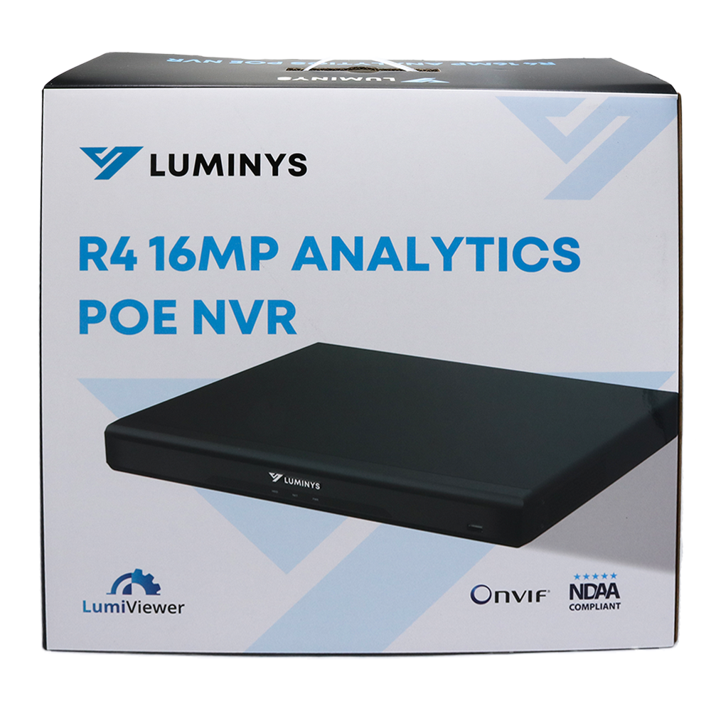 Luminys R42-16PA R4 Mainstream Series NVR, 16MP 16 Channel, 16-Port PoE, alternate product view 5