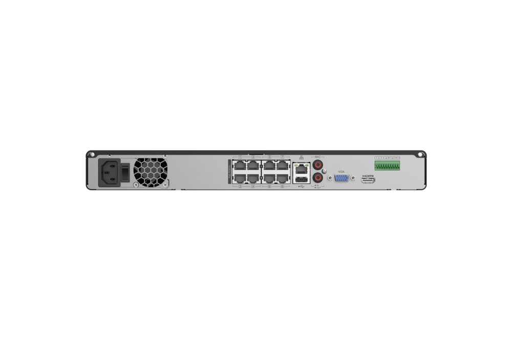 Luminys R42-8PA R4 Mainstream Series NVR, 16MP 8 Channel, 8-Port PoE, alternate product view 3