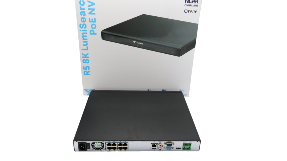 Luminys R52-8PA R5 Mainstream Series NVR, 8K 8 Channel, 8 PoE, alternate product view 8