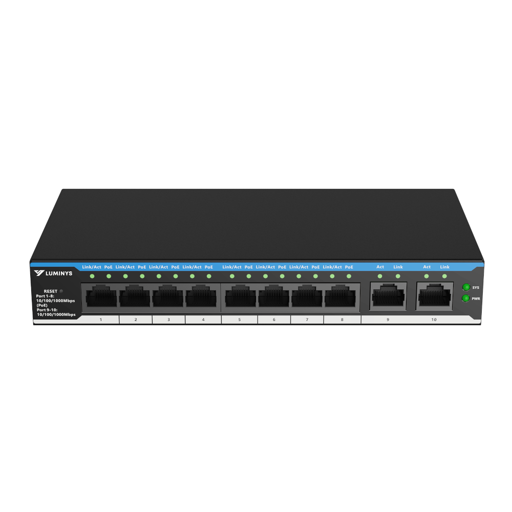 Luminys SML-10GPA 8-Port PoE Cloud Managed Gigabit Switch (PoE++), alternate product view 2
