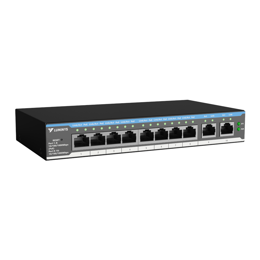 Luminys SML-10GPA 8-Port PoE Cloud Managed Gigabit Switch (PoE++), alternate product view 3