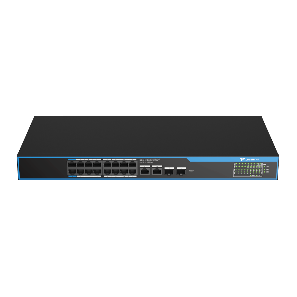 Luminys SML-20GPA 16-Port PoE Cloud Managed Gigabit Switch (PoE++), alternate product view 2