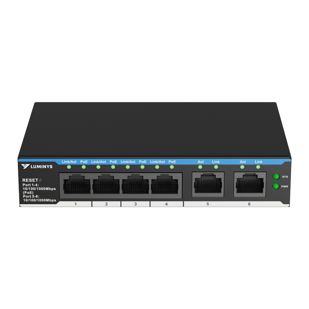 Luminys SML-6GPA 4-Port PoE Cloud Managed Gigabit Switch, alternate product view 2
