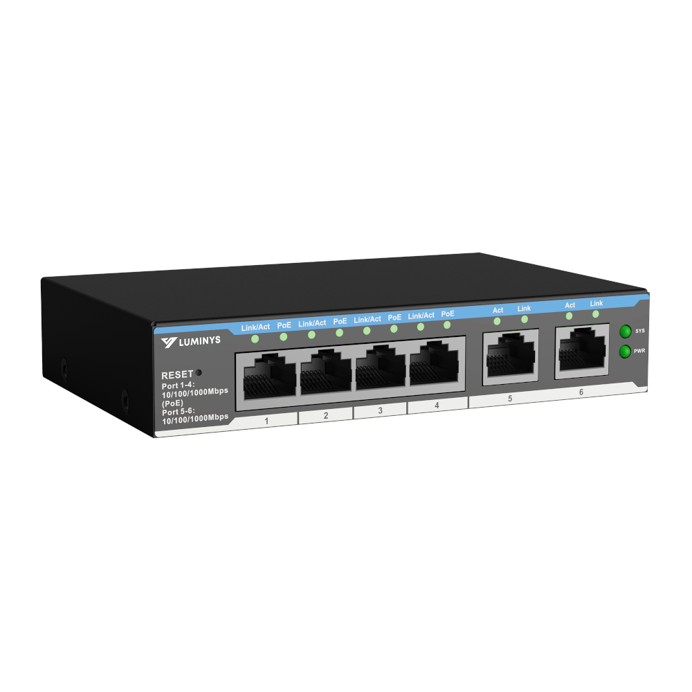 Luminys SML-6GPA 4-Port PoE Cloud Managed Gigabit Switch, alternate product view 3