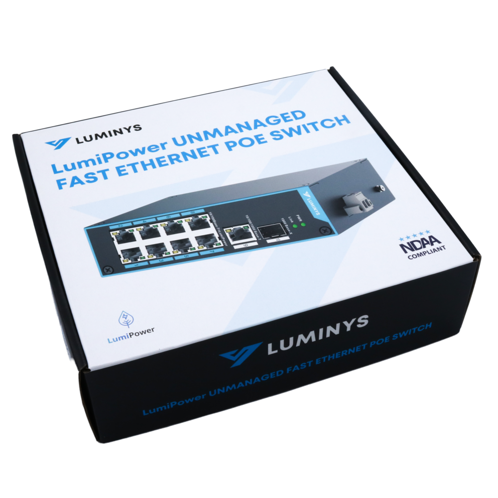 Luminys SUL-10MLA 8-Port LumiPower UnManaged Megabit Switch (PoE++), alternate product view 2
