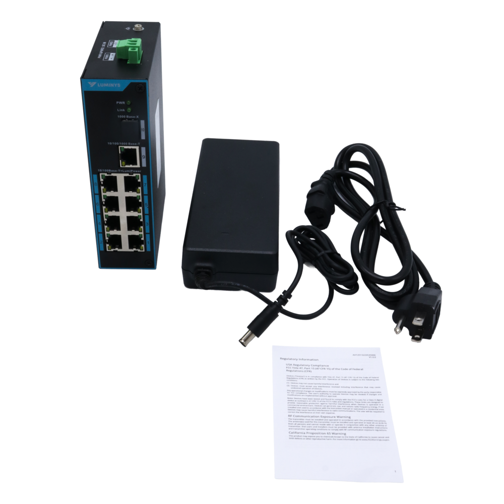 Luminys SUL-10MLA 8-Port LumiPower UnManaged Megabit Switch (PoE++), alternate product view 4