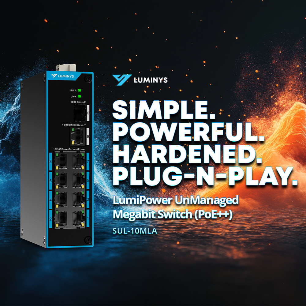 Luminys SUL-10MLA 8-Port LumiPower UnManaged Megabit Switch (PoE++), alternate product view 6